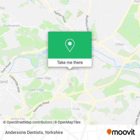 Andersons Dentists map