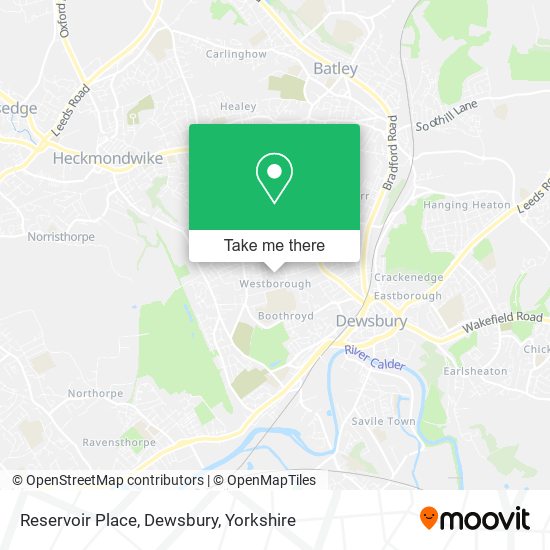 Reservoir Place, Dewsbury map