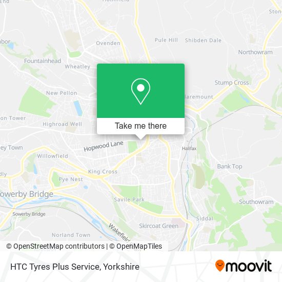 HTC Tyres Plus Service map