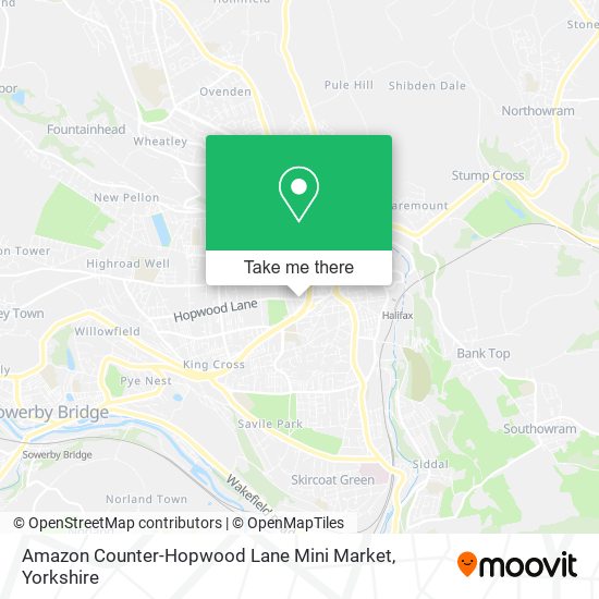 Amazon Counter-Hopwood Lane Mini Market map