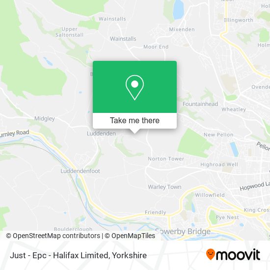 Just - Epc - Halifax Limited map