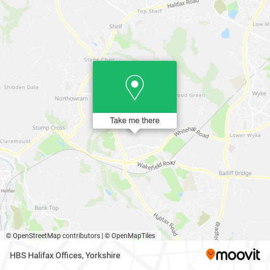 HBS Halifax Offices map