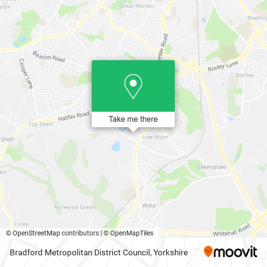 Bradford Metropolitan District Council map