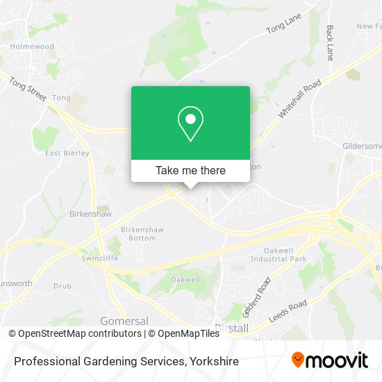 Professional Gardening Services map