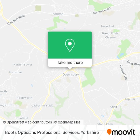 Boots Opticians Professional Services map