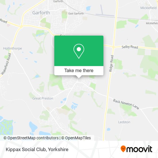 Kippax Social Club map