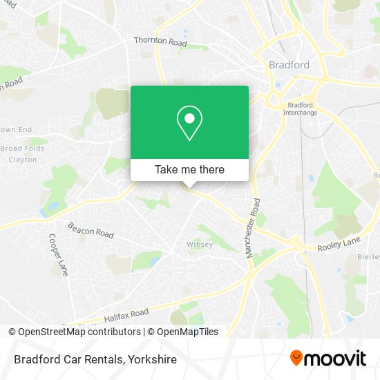 Bradford Car Rentals map