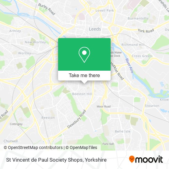 St Vincent de Paul Society Shops map