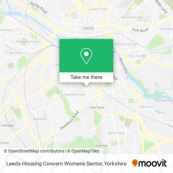 Leeds Housing Concern Womens Sector map