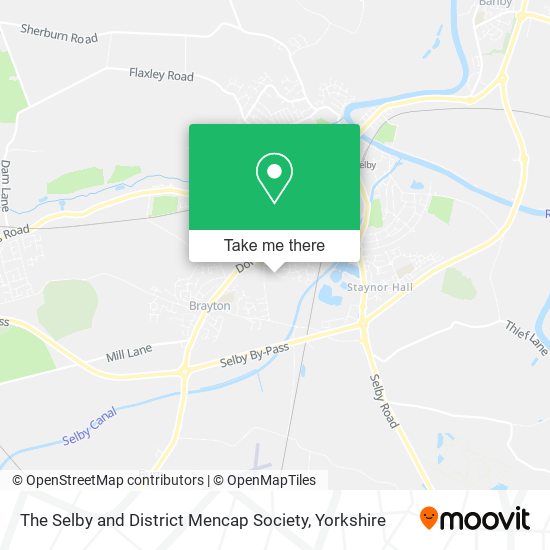 The Selby and District Mencap Society map