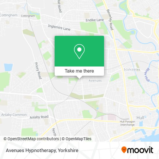 Avenues Hypnotherapy map
