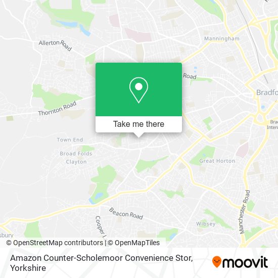 Amazon Counter-Scholemoor Convenience Stor map