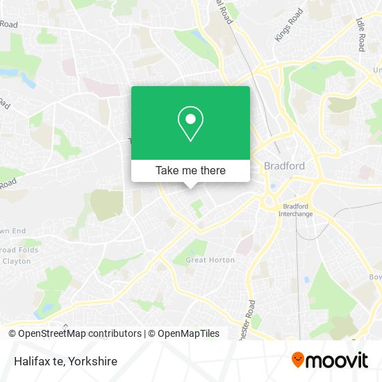 Halifax te map