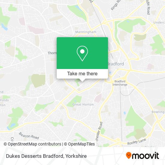 Dukes Desserts Bradford map