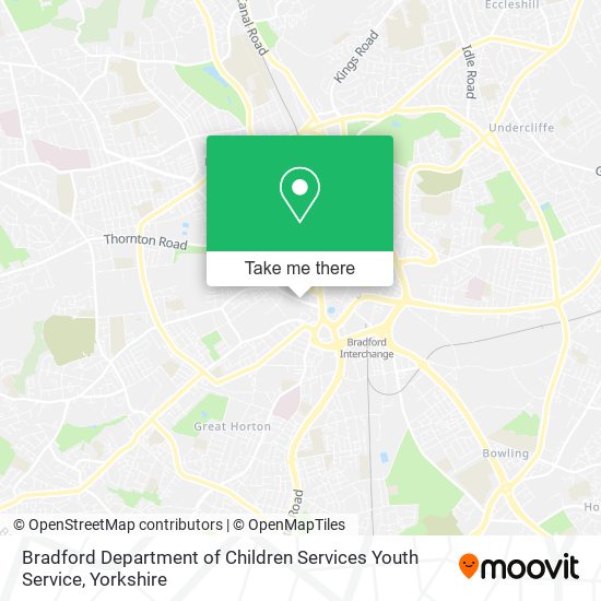 Bradford Department of Children Services Youth Service map