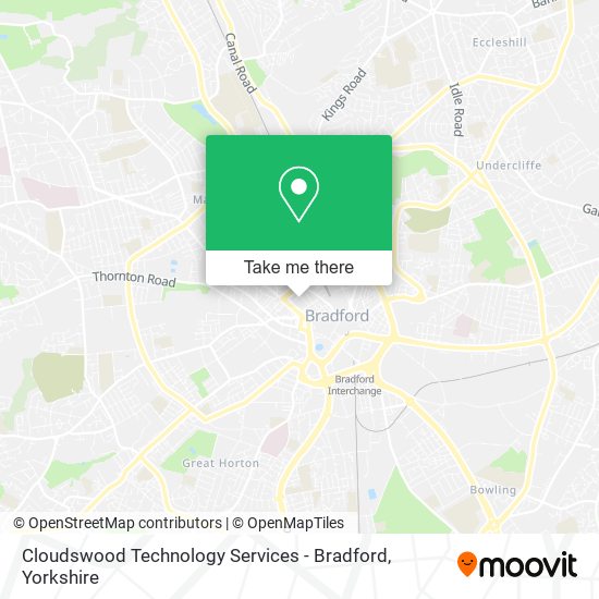 Cloudswood Technology Services - Bradford map