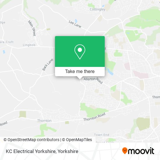 KC Electrical Yorkshire map