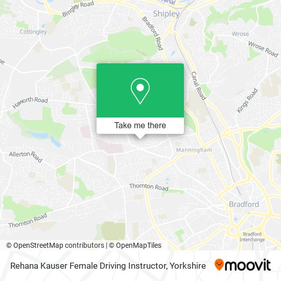Rehana Kauser Female Driving Instructor map