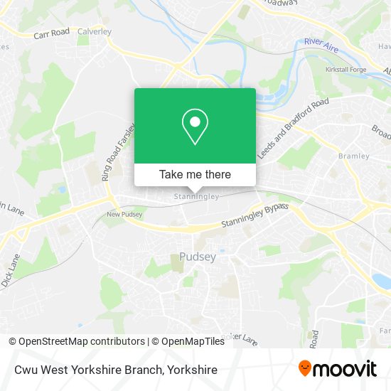 Cwu West Yorkshire Branch map