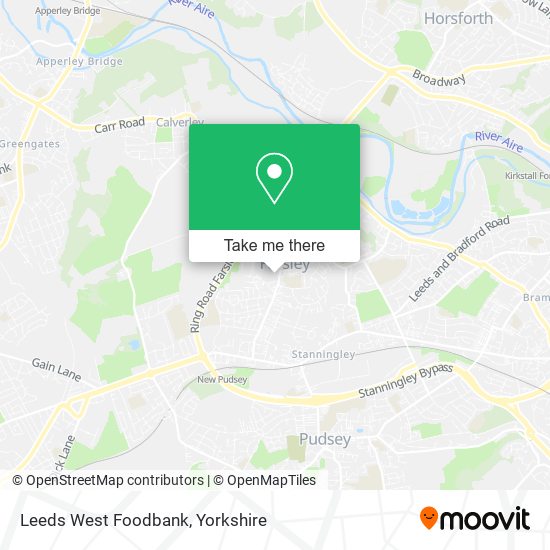 Leeds West Foodbank map