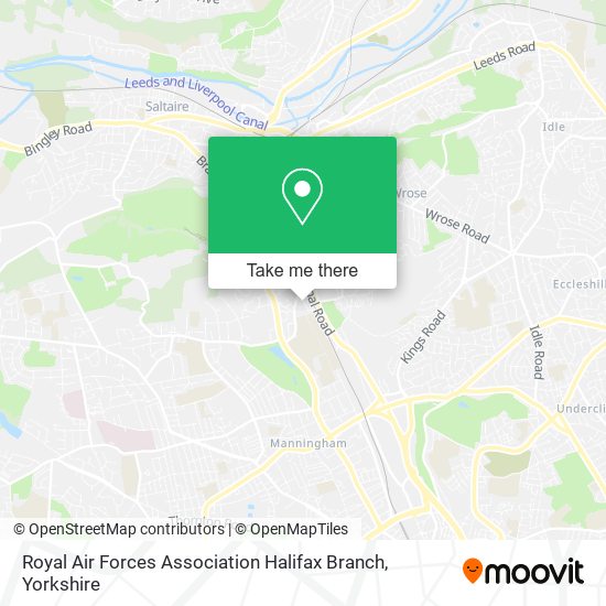 Royal Air Forces Association Halifax Branch map