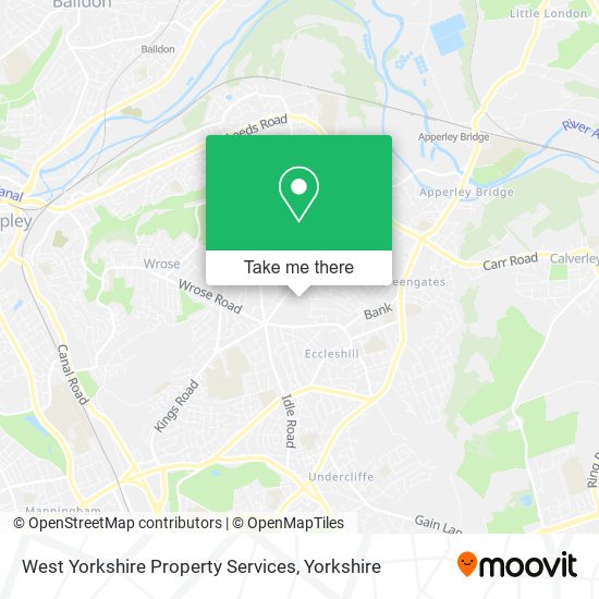 West Yorkshire Property Services map