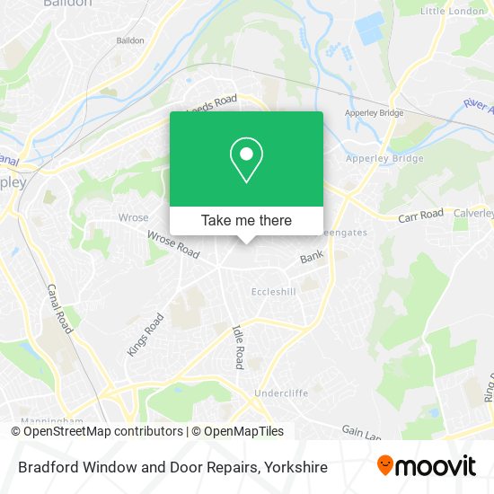 Bradford Window and Door Repairs map