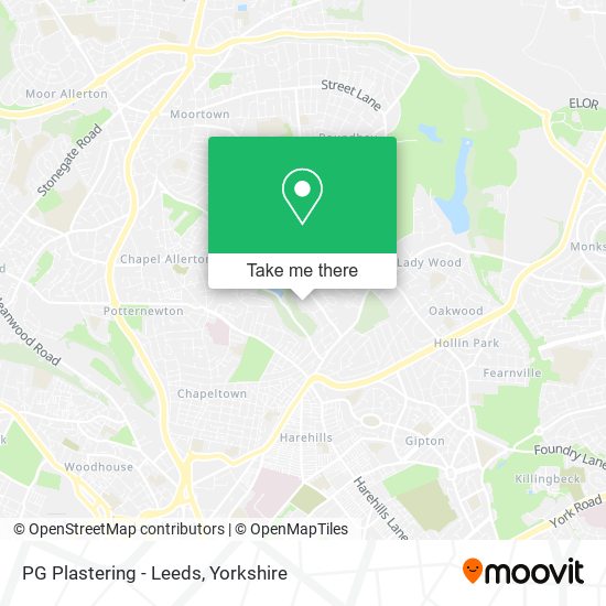 PG Plastering - Leeds map
