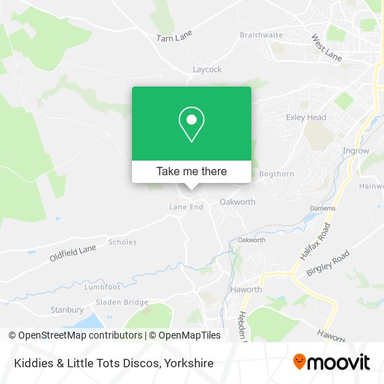 Kiddies & Little Tots Discos map