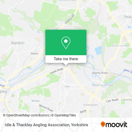 Idle & Thackley Angling Association map