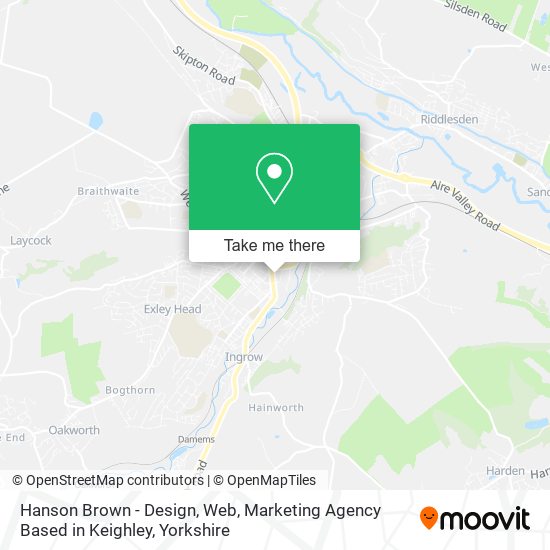 Hanson Brown - Design, Web, Marketing Agency Based in Keighley map