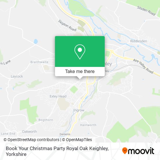 Book Your Christmas Party Royal Oak Keighley map