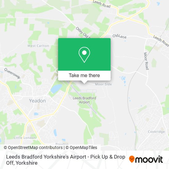 Leeds Bradford Yorkshire's Airport - Pick Up & Drop Off map