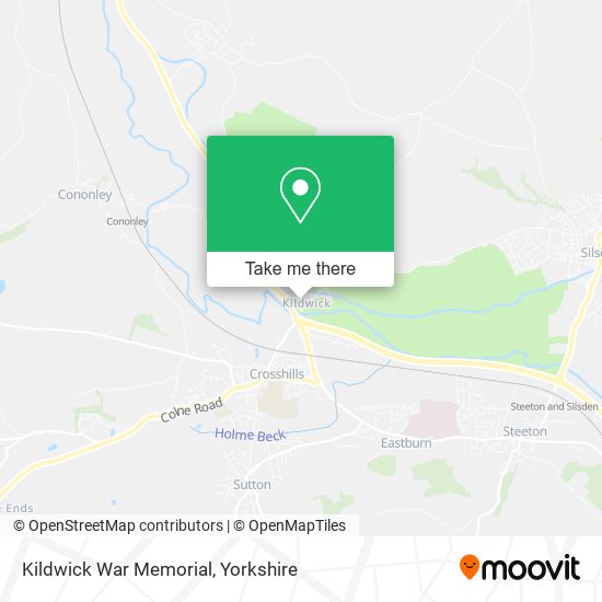 Kildwick War Memorial map