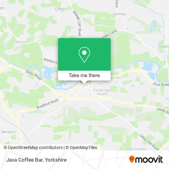 Java Coffee Bar map