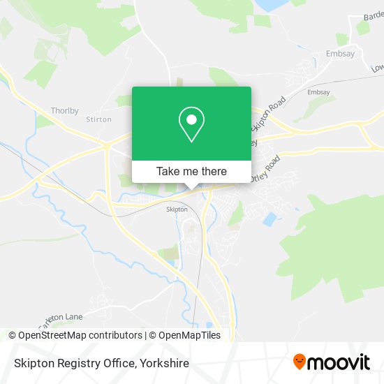 Skipton Registry Office map