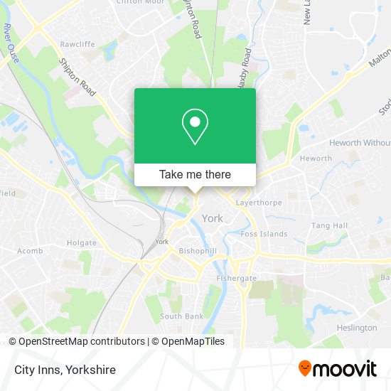 City Inns map