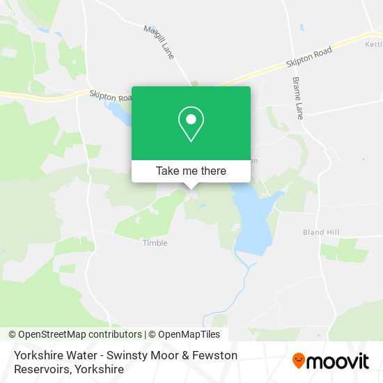 Yorkshire Water - Swinsty Moor & Fewston Reservoirs map