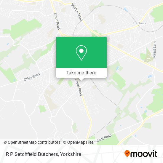 R P Setchfield Butchers map