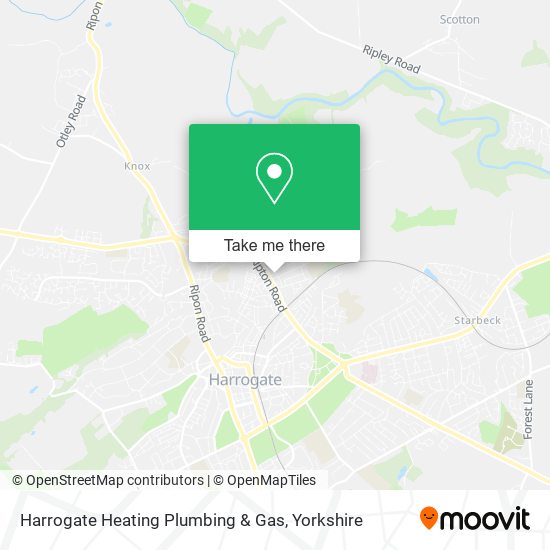 Harrogate Heating Plumbing & Gas map