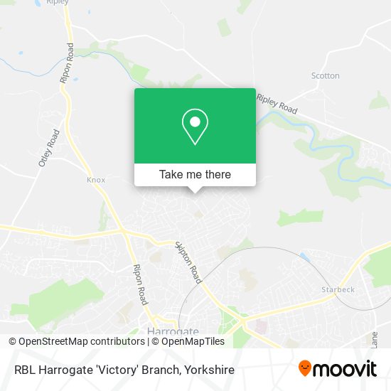 RBL Harrogate 'Victory' Branch map