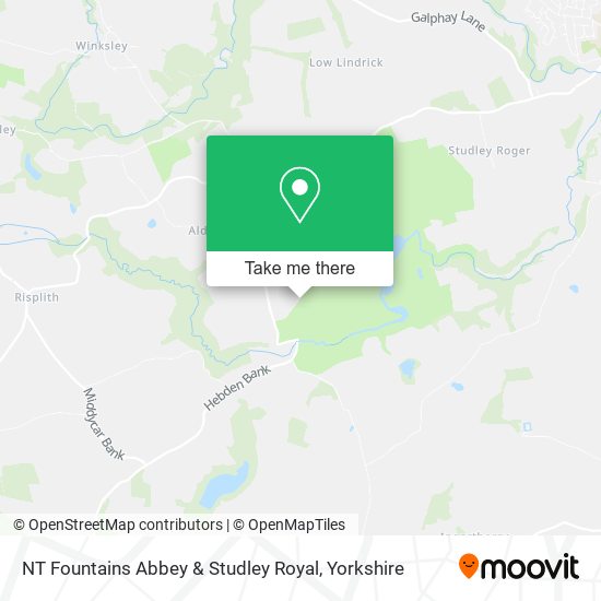 NT Fountains Abbey & Studley Royal map
