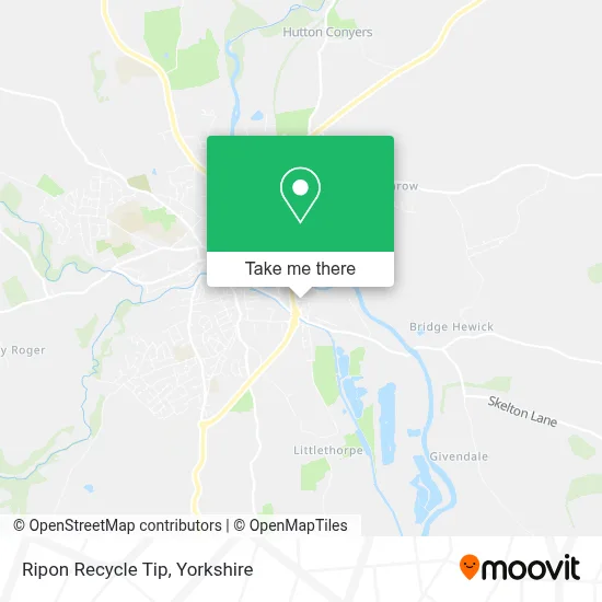 Ripon Recycle Tip map