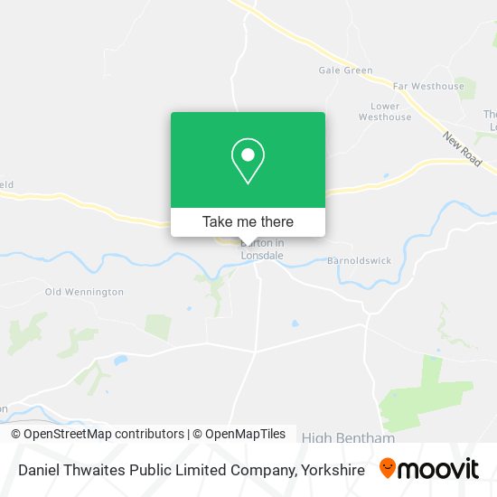 Daniel Thwaites Public Limited Company map