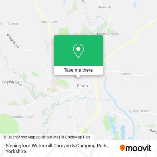 Sleningford Watermill Caravan & Camping Park map