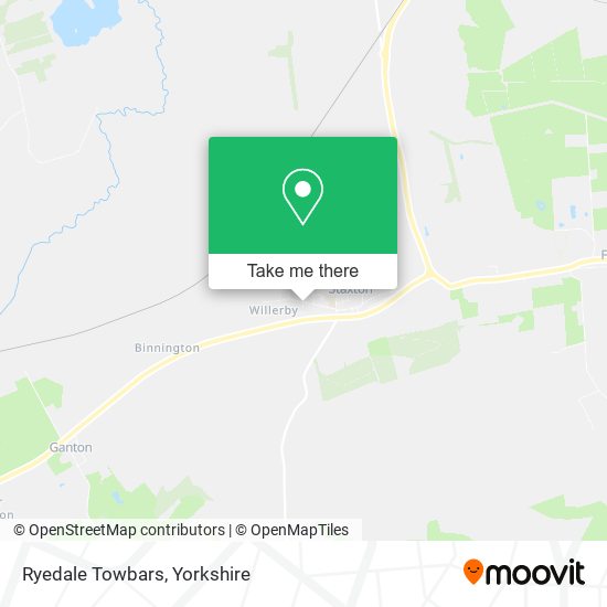 Ryedale Towbars map