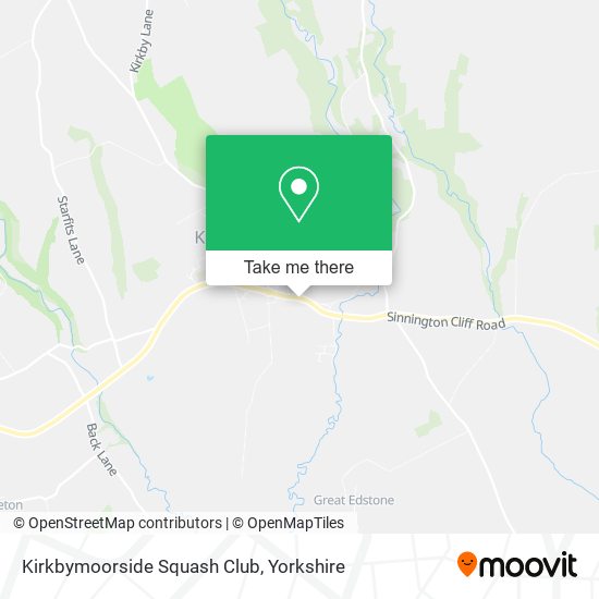 Kirkbymoorside Squash Club map