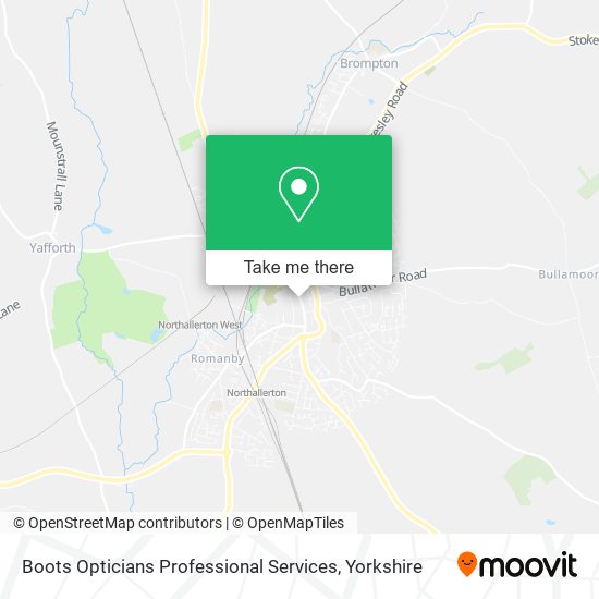 Boots Opticians Professional Services map