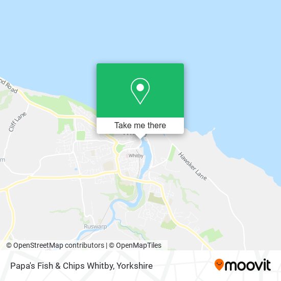 Papa's Fish & Chips Whitby map