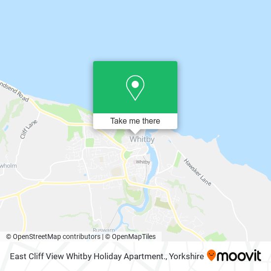 East Cliff View Whitby Holiday Apartment. map